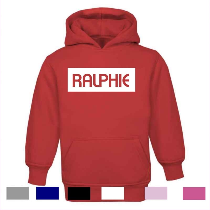 Personalised kid’s name hoodie