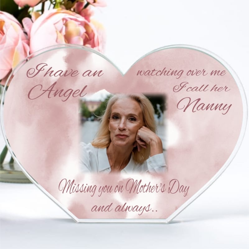 Personalised Mother's Day Angel Heart Block