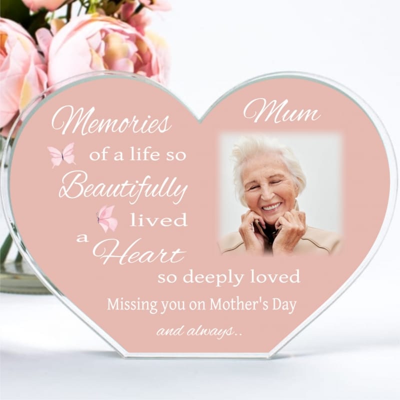 Personalised Mother's Day Memories Heart Block 