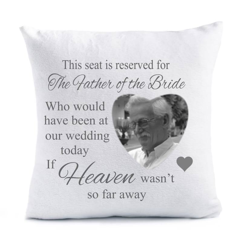 Personalised Cushion : Wedding seat reserved 