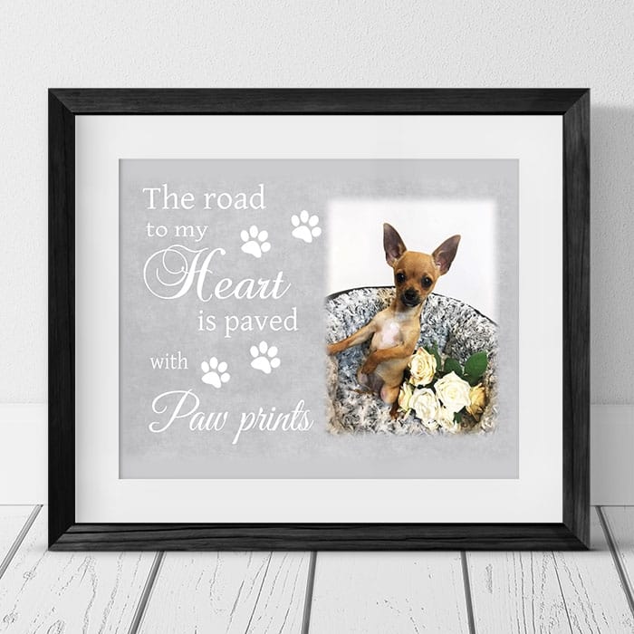 The road to my heart Pet photo frame