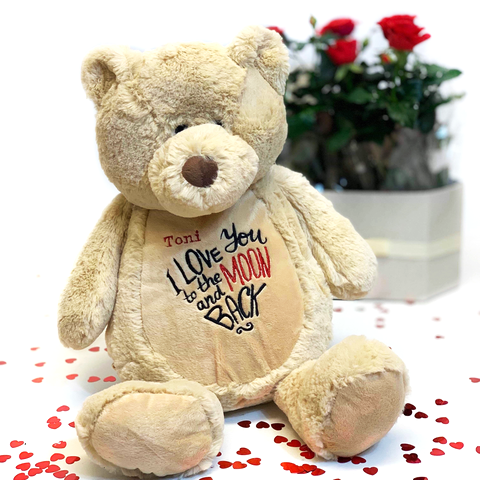 I Love You To The Moon & Back, Personalised Bear