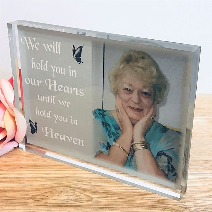 Personalise Remembrance block - We will hold you in our hearts