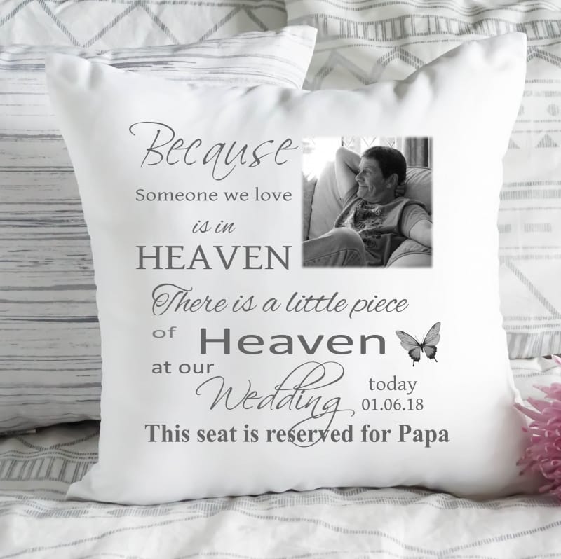 Personalised cushion - Wedding remembrance