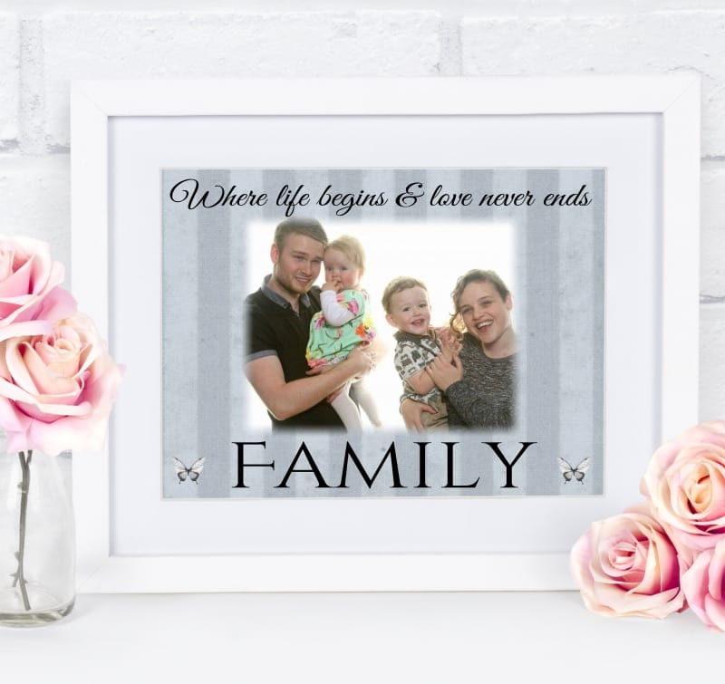 Personalised photo gift -Family where life begins