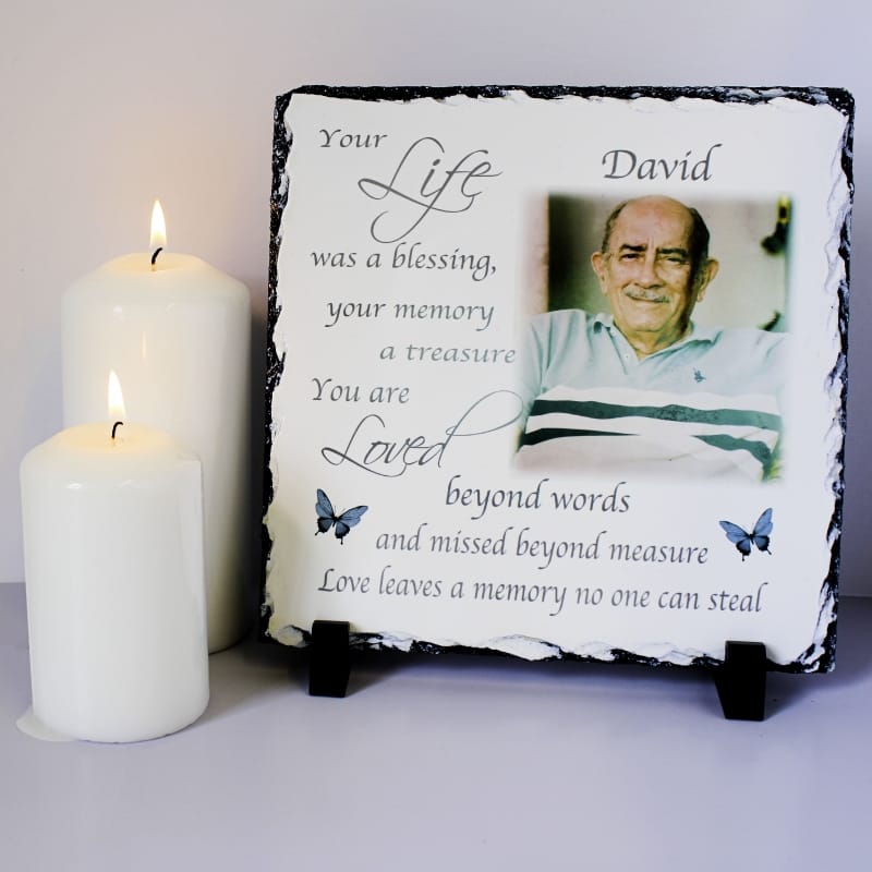 Personalised Photo Remembrance Slate