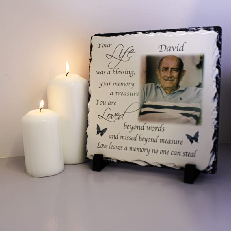 Personalised Photo Remembrance Slate