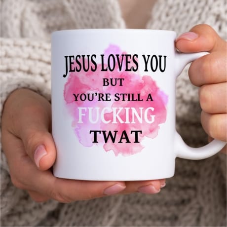Mug Pink .. Jesus loves you 