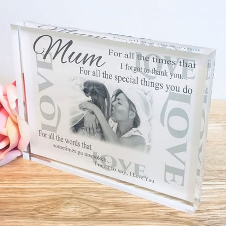 Personalised Thank you Block - For all the times