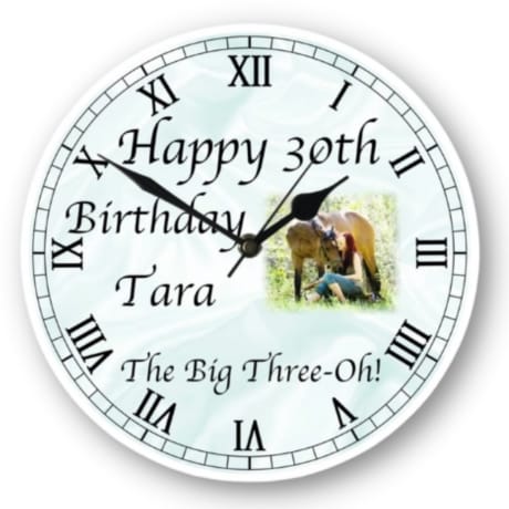Personalised 30th Birthday Clock 