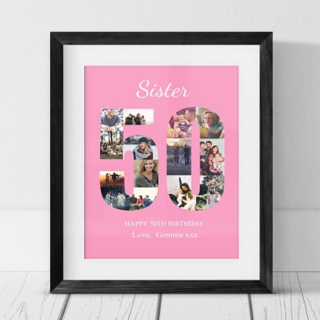 50 Birthday Photo Collage- Sister