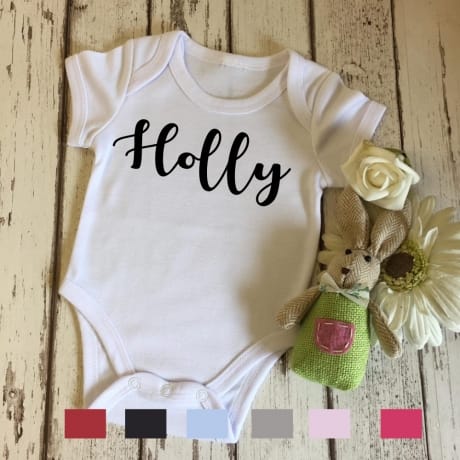 Personalised embroidery name bodysuit