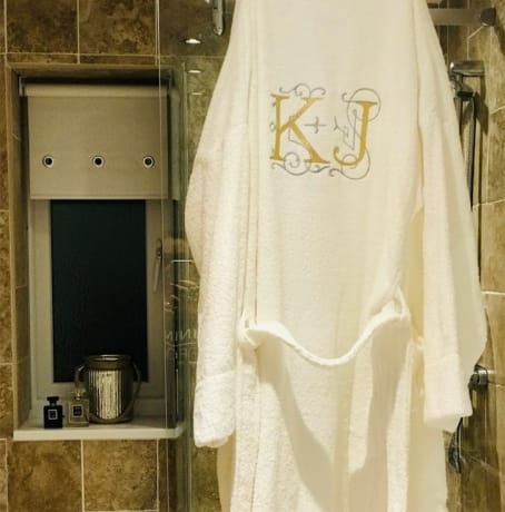 Personalised Embroidery Initials Luxury Robe 
