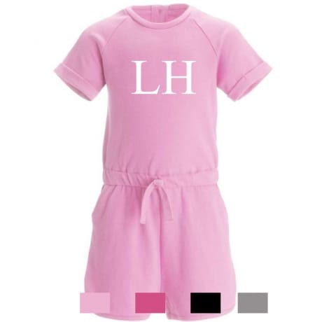 Personalised “large initials” playsuit