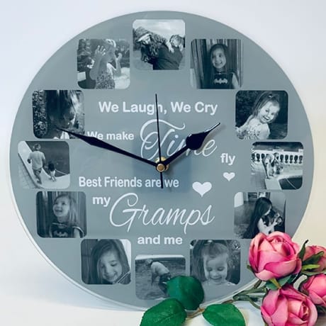 Personalised clock - We laugh, we cry...