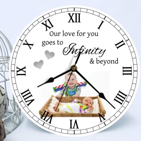 BOGOF Personalised Clock - to infinity and beyond