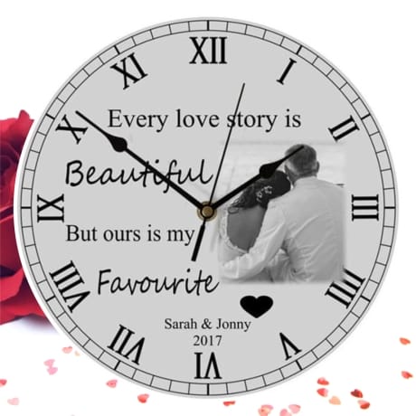 Personalised clock - Every love story one photo
