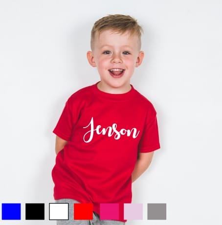 Personalised embroidery name T-shirt
