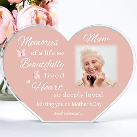Personalised Mother's Day Memories Heart Block 