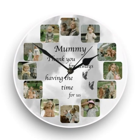 Personalised clock Mum - Having the time for us/me