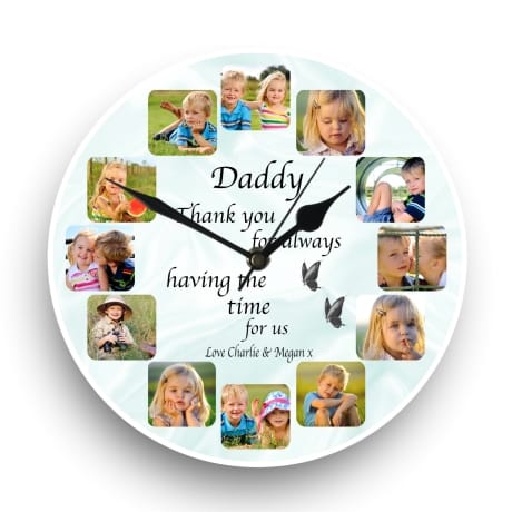 Personalised clock Dad- Having the time for us/me