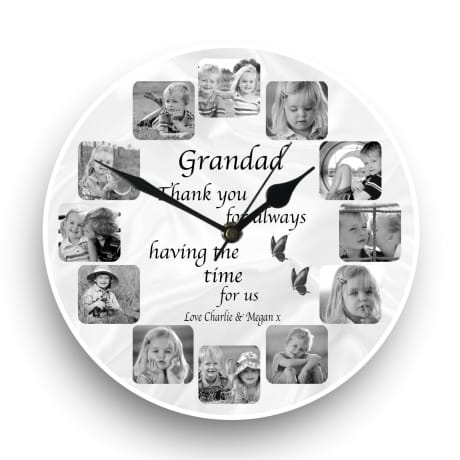 Personalised clock Grandad- Having the time for us/me