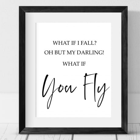 Oh but my darling, what if you fly