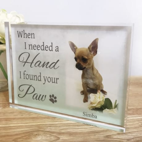 When I Needed A Hand Pet Photo Block